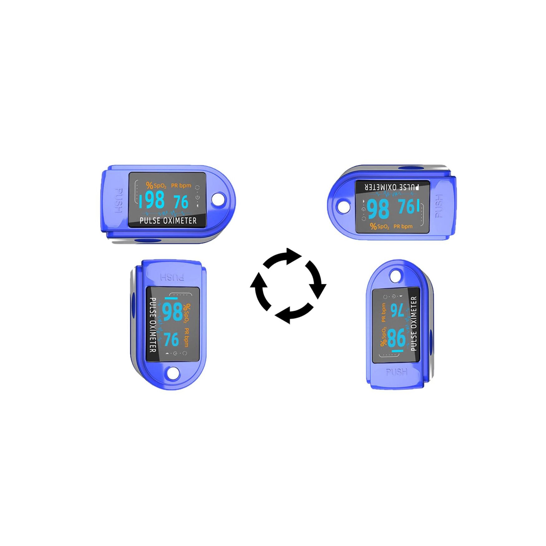 Fingertip Pulse Oximeter (Oxygen Monitor) Wellness, , alternate image number 2
