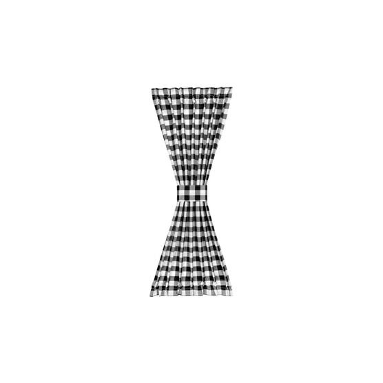 Buffalo Check Rod Pocket Door Panel And Tieback, , on-hover image number null