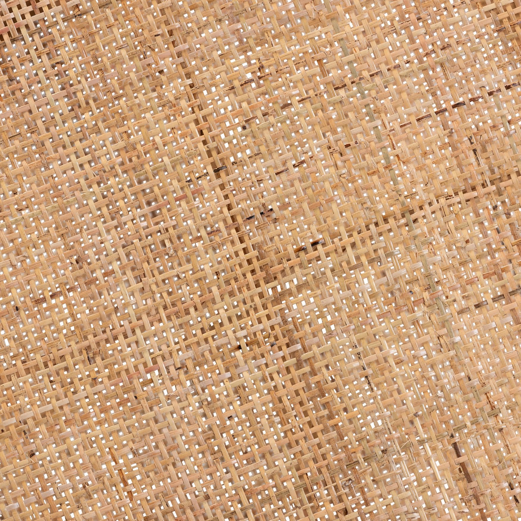 Bella Modern Bohemian Natural Brown Mahogany Wood and Natural Rattan 2-Tier End Table, , alternate image number 10