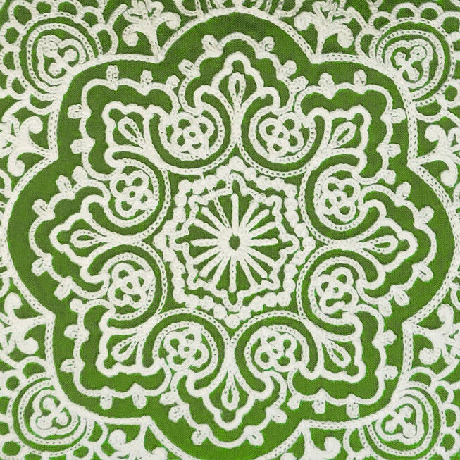 Edie @ Home Indoor/Outdoor Arabasque Embroidered Decorative Throw Pillow 12X18, Black, , alternate image number null