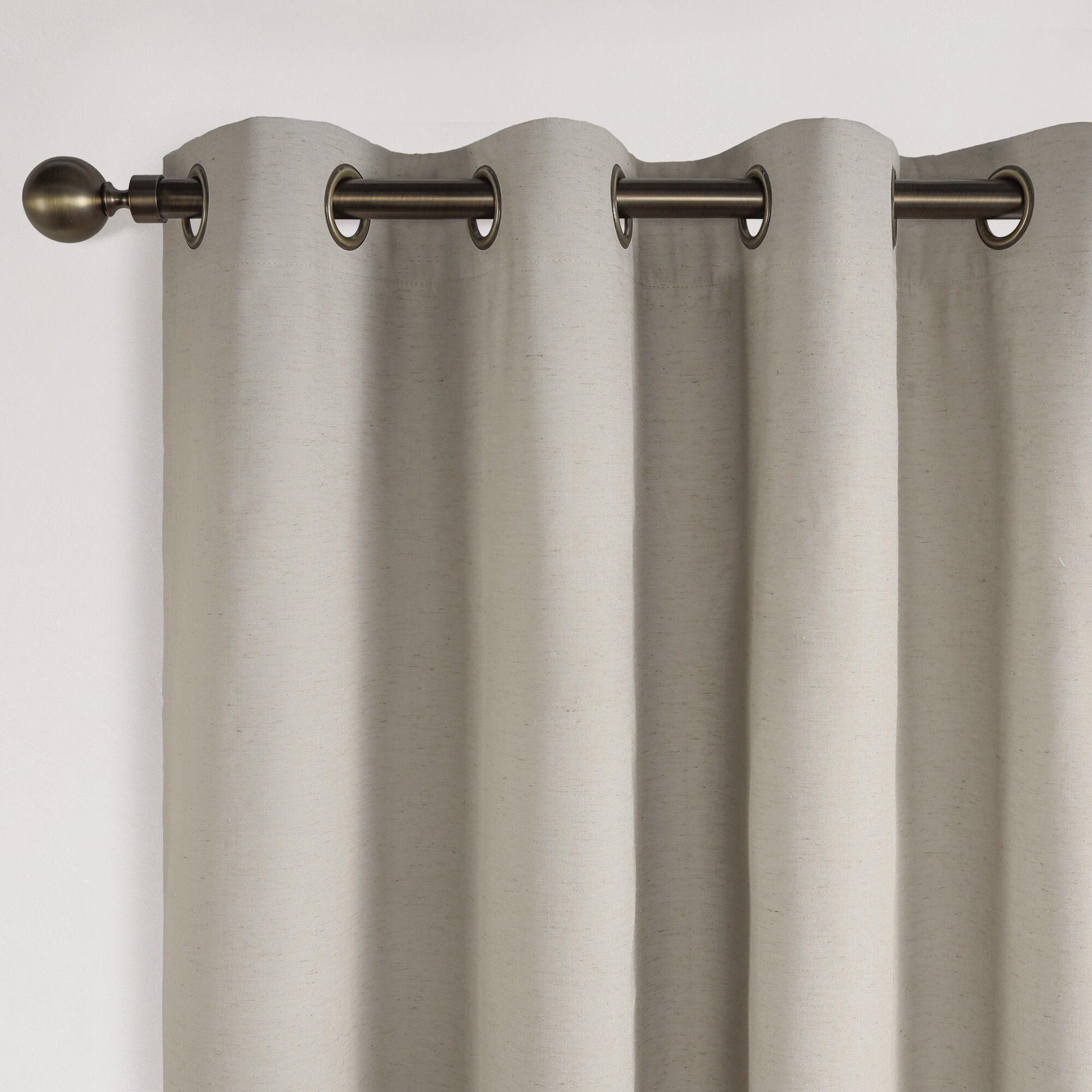 Blackout Linen Blend Grommet Panel Pair, TAUPE, alternate image number 2