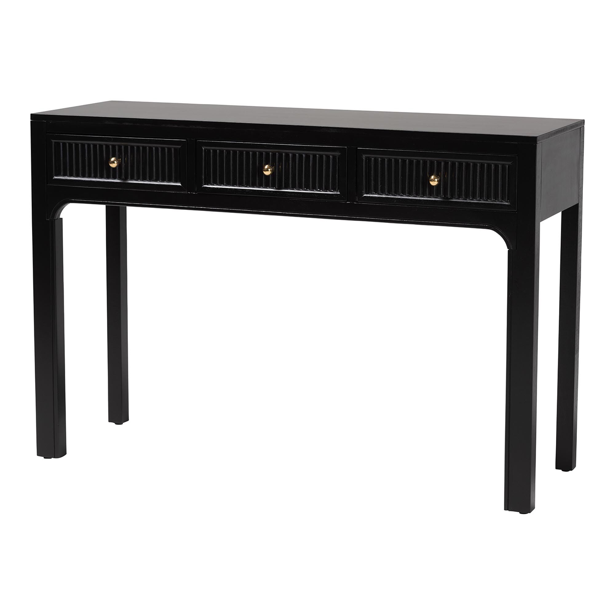 Leah Console Table, BLACK, alternate image number 1