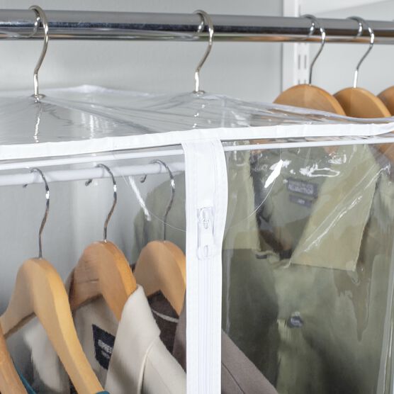 Clearly Organized - Clear Vinyl Suit Bag with Maxi-Rack, , alternate image number null