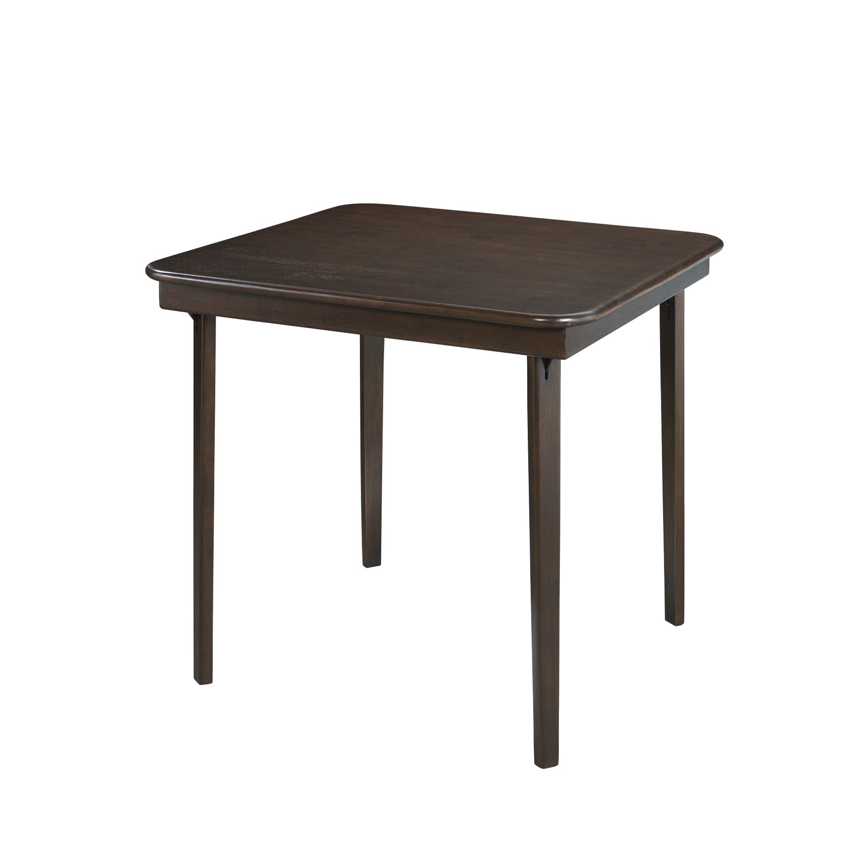 Straight Edge Wood Folding Card Table, EXPRESSO, hi-res image number 0