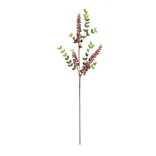 Burgandy Berry Foliage Spray (Set of 6), RED/GREEN, alternate image number null