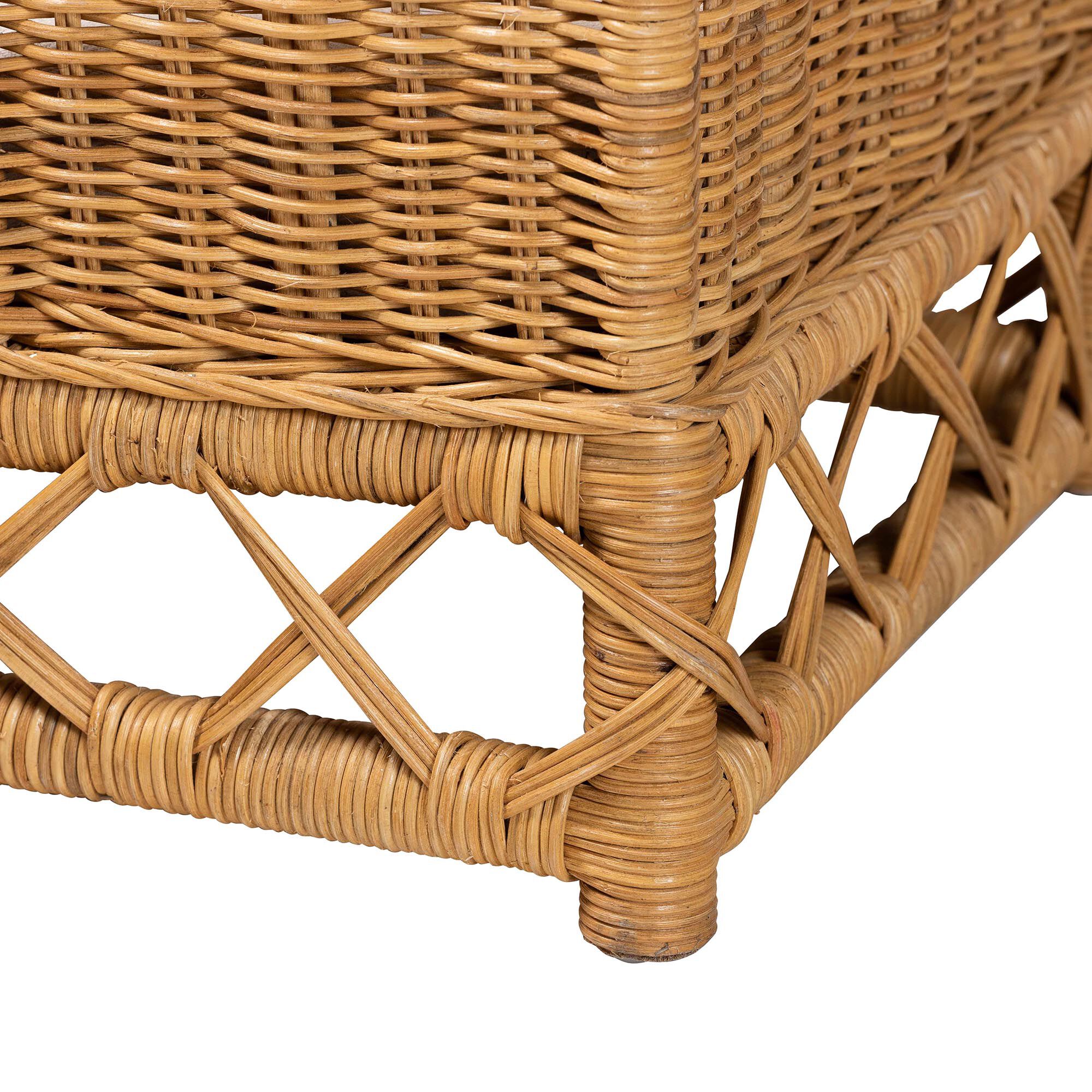 Palm Bohemian Light Honey Rattan Pet Bed, HONEY, alternate image number 5