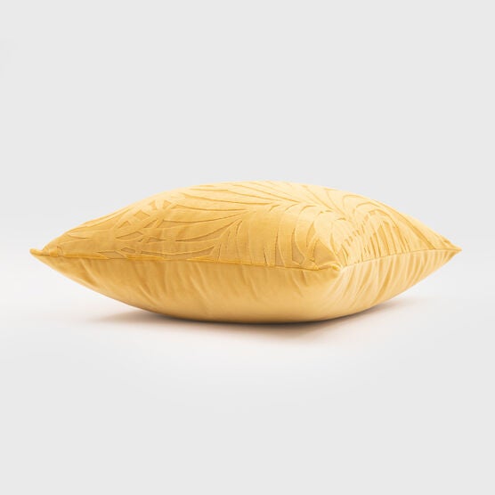 Palm Leave Velvet Accent Pillow, , alternate image number null