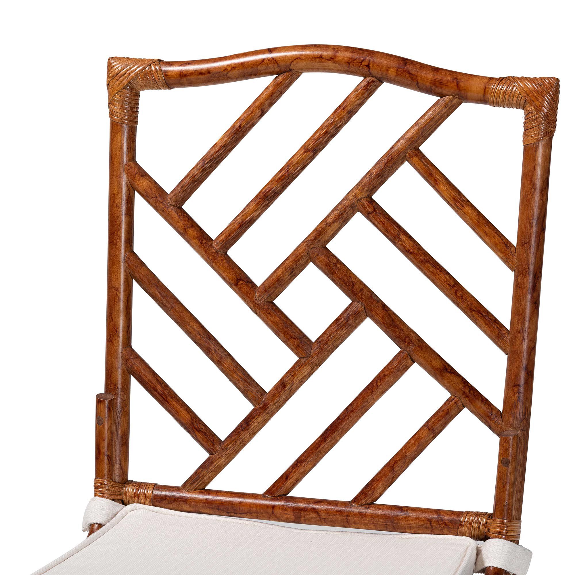 Rio Marbled Tortoise Natural Rattan Dining Chair, BROWN, alternate image number 5
