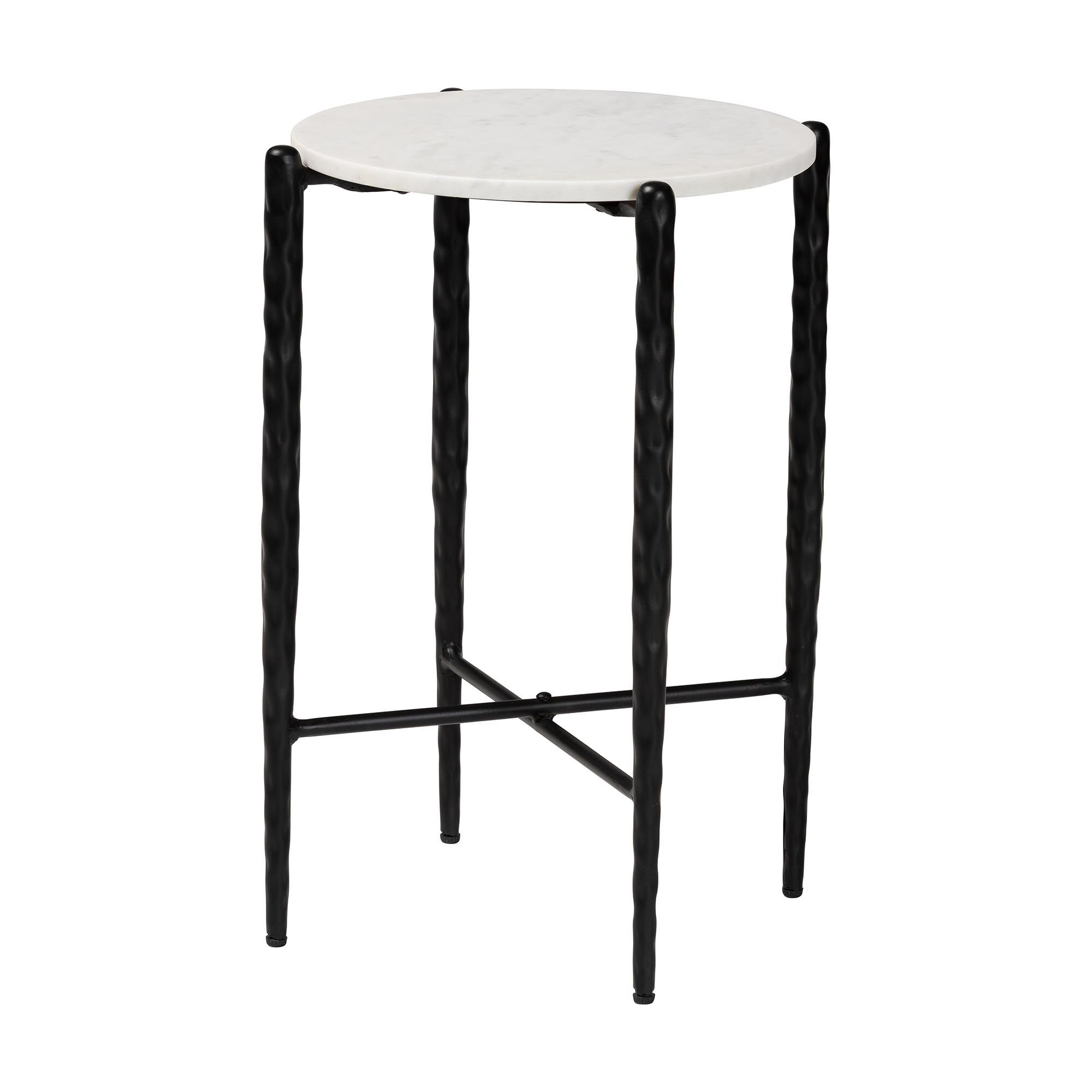 Caledon Marble Side Table, WHITE, alternate image number 1