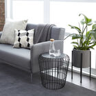 Grey Tin Industrial Outdoor Accent Table, , alternate image number null