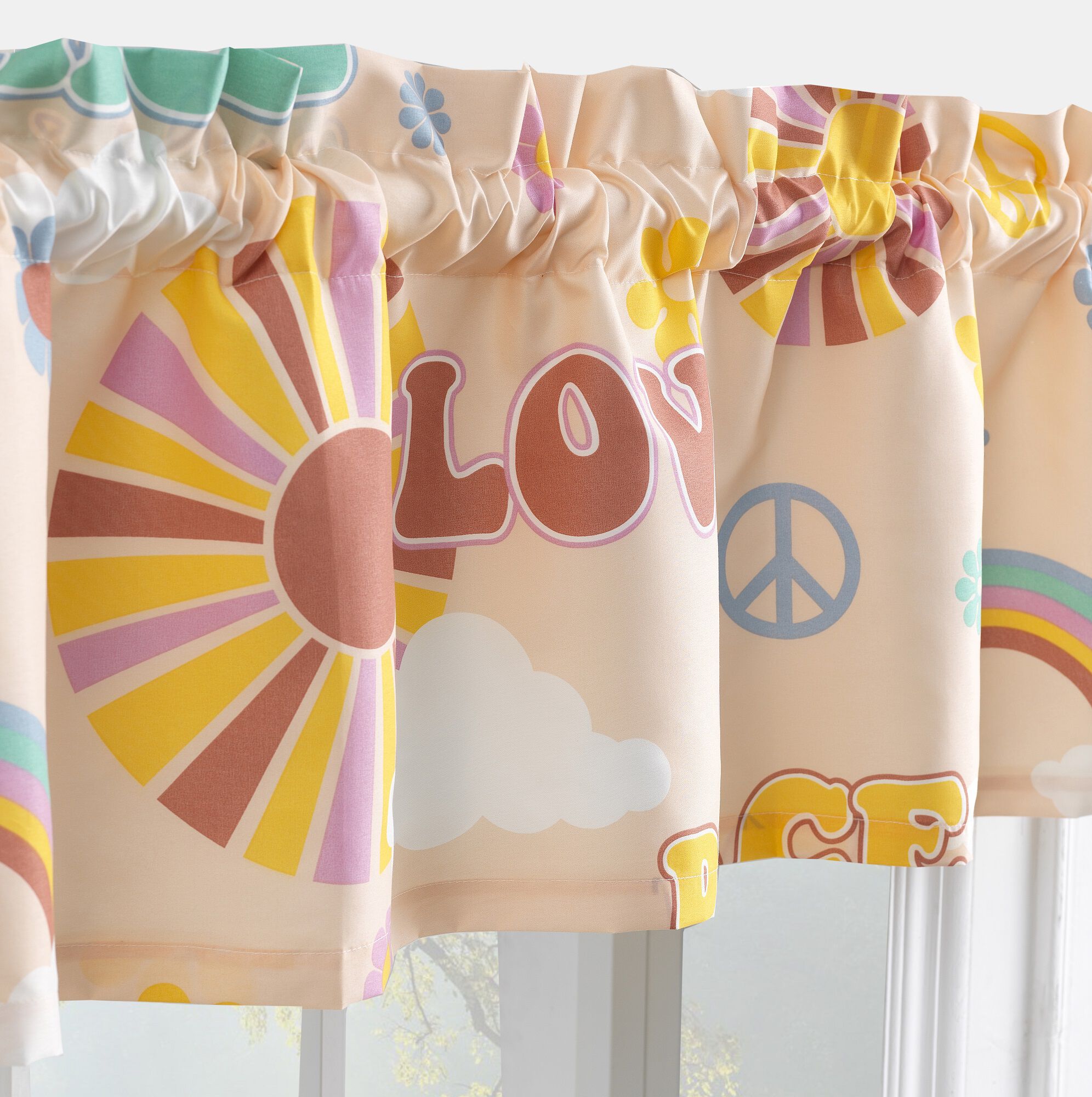 Cassidy Window Treatment Valance Curtains, PEACH, alternate image number 3