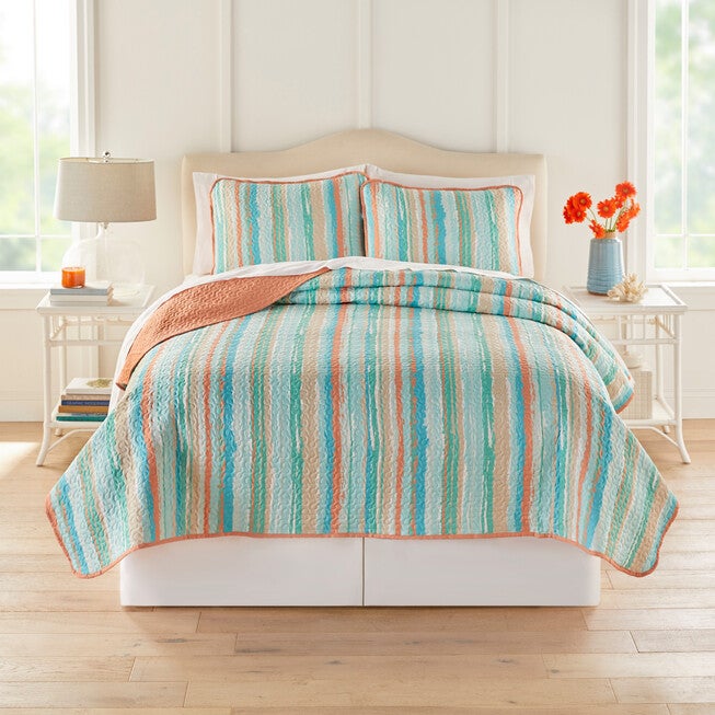 Alice Stripe Coverlet 3-PC Set, STRIPE MULTI, hi-res image number 0