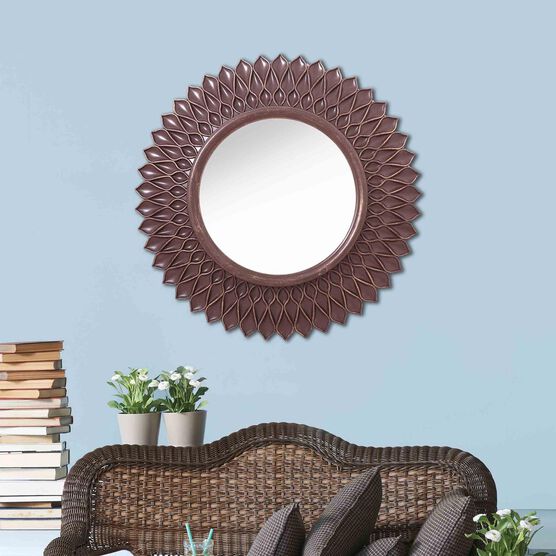 Stamford Round Mirror, BROWN, hi-res image number null
