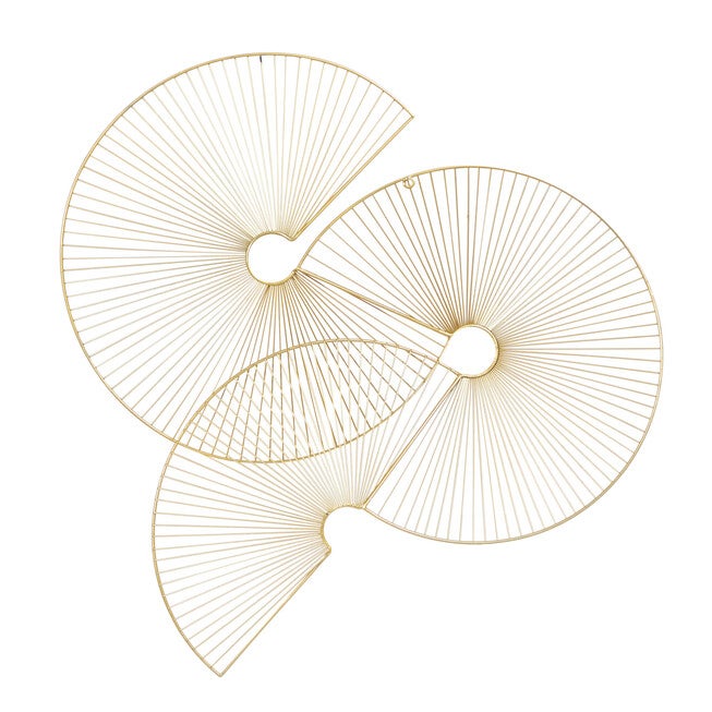 Cosmoliving By Cosmopolitan Gold Metal Wall Decor, , alternate image number null