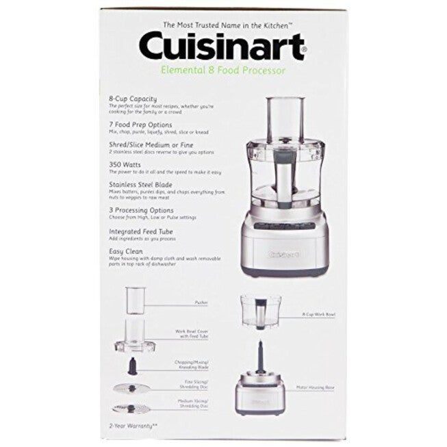 Elemental 8 Cup Food Processor (Silver), , alternate image number 4