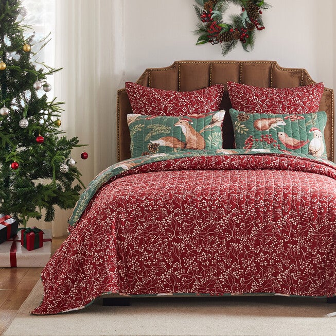 Willow Novelty Forest Friends Quilt Set, Holiday, 3-Piece , HOLIDAY, alternate image number null
