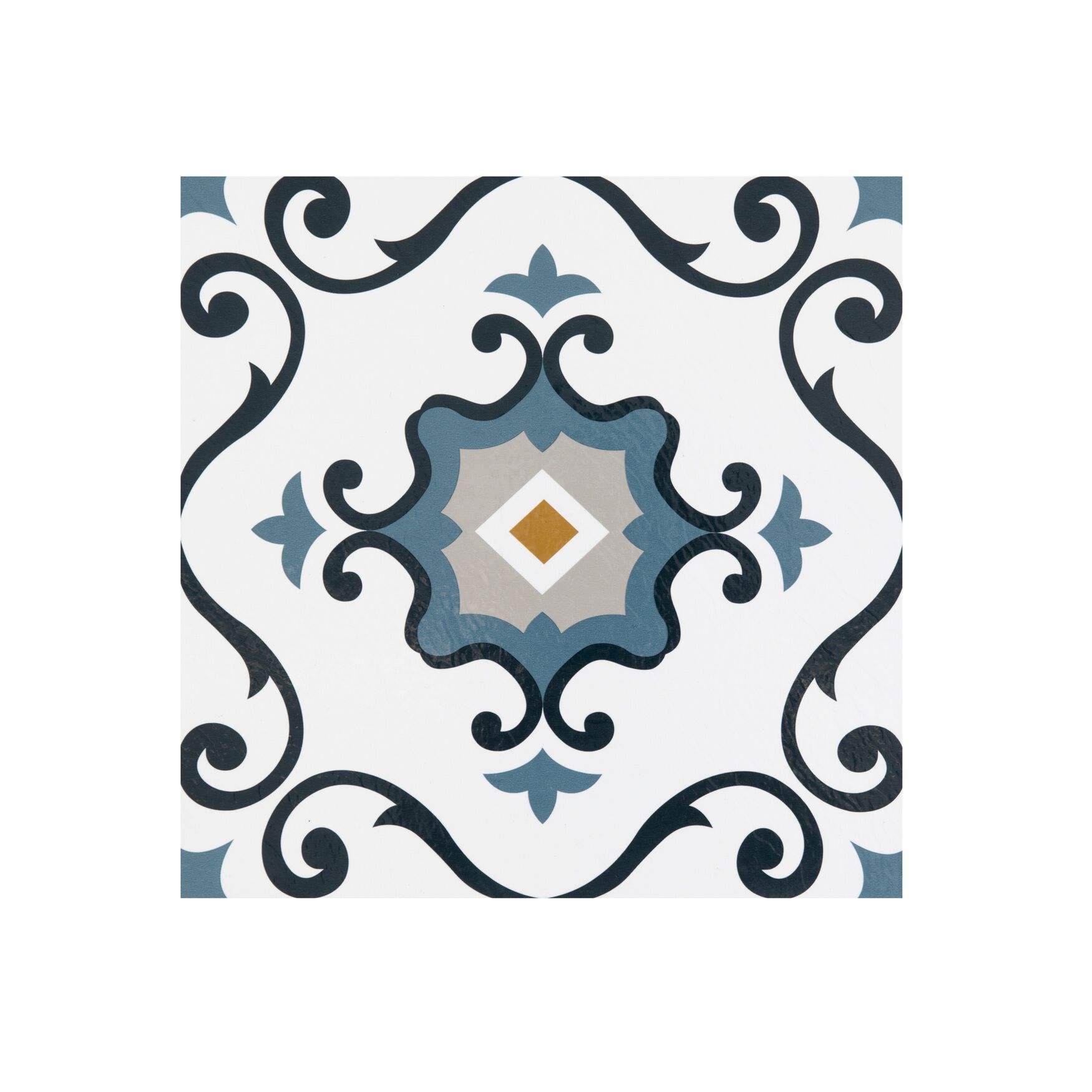 Retro 12 inches x 12 inches Self Adhesive Vinyl Floor Tile - 20 Tiles/20 sq. ft., SLATE, hi-res image number 0