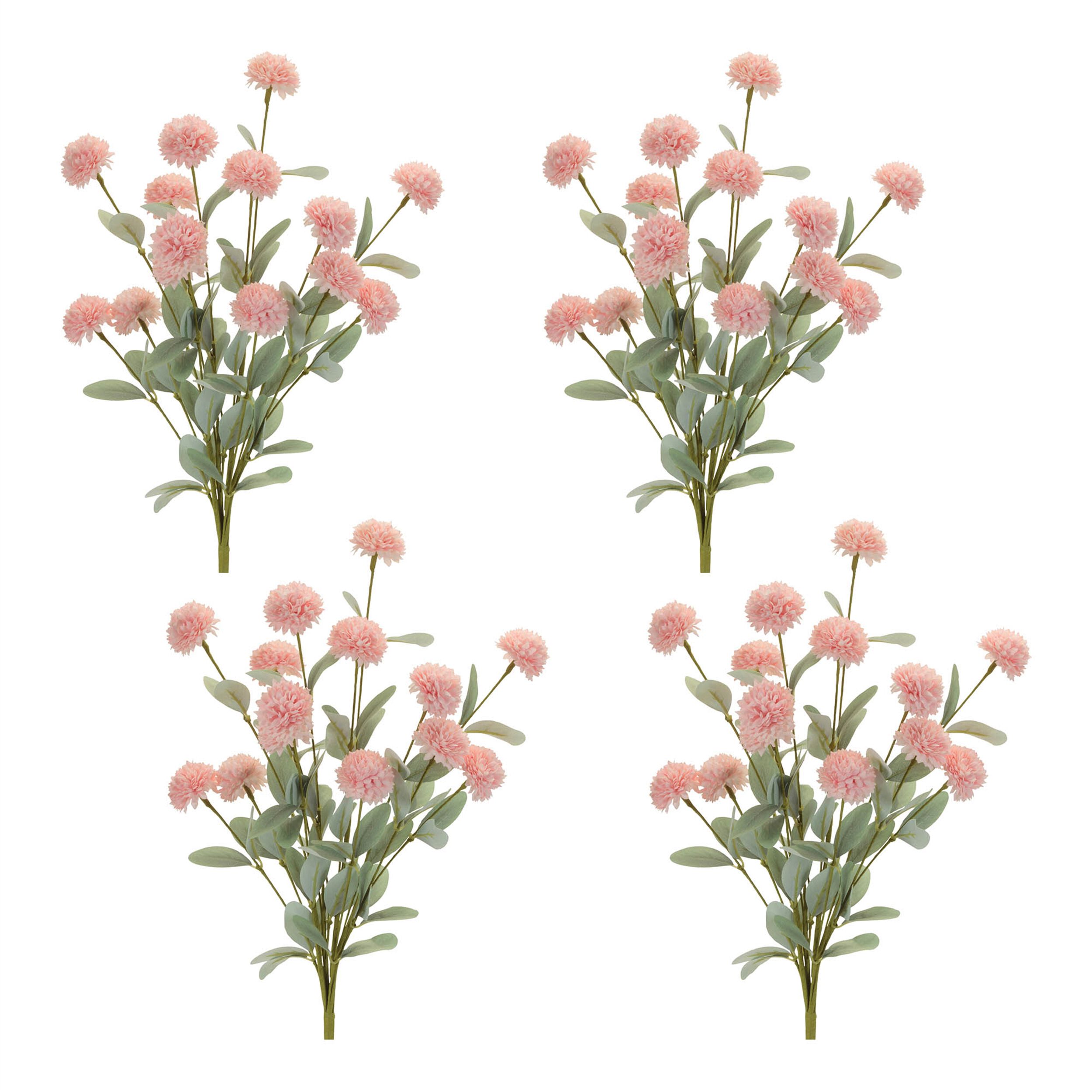 Mini Mum Floral Bush Set of 4, PINK GREEN, alternate image number 2