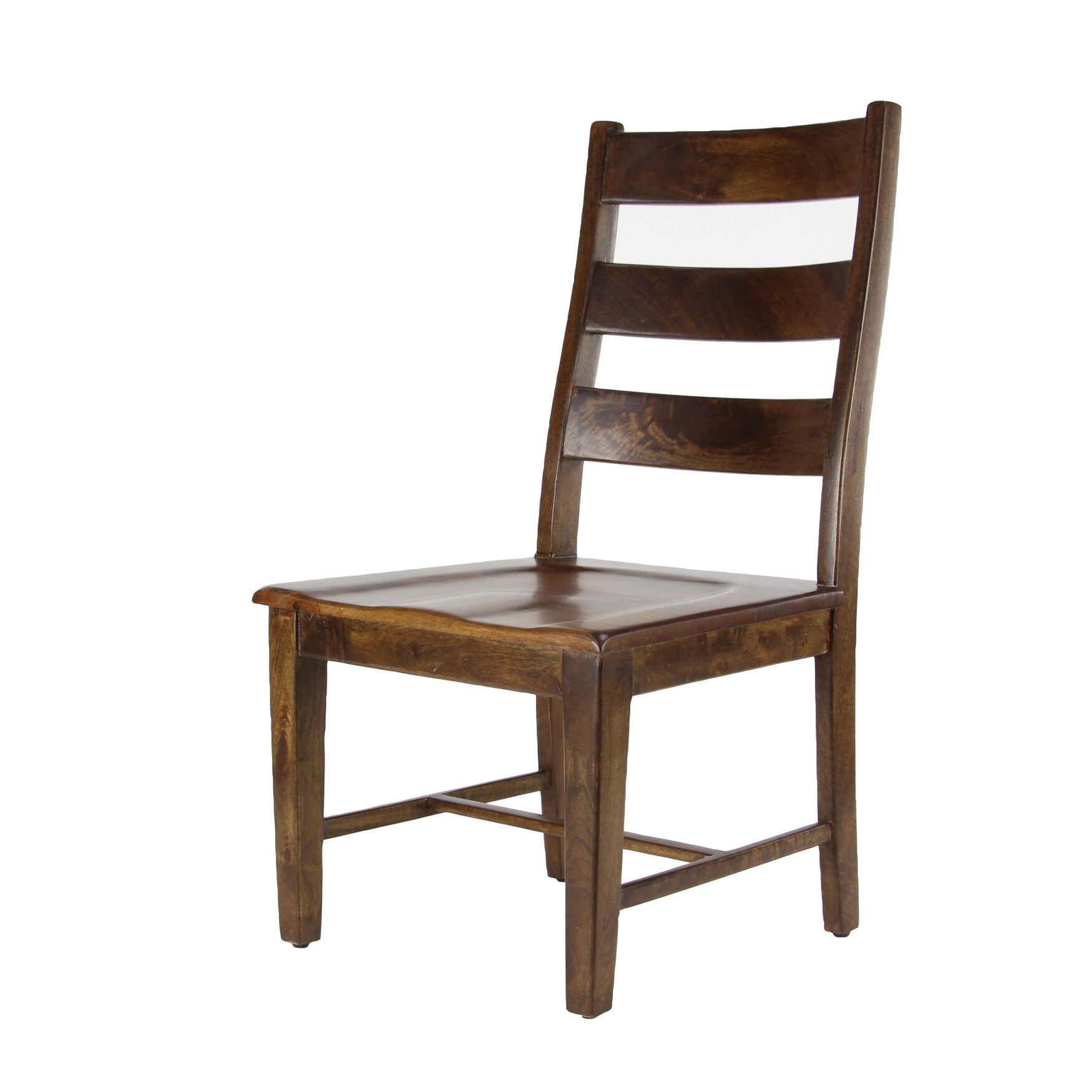 Rustic Dining Chairs - Brown Mango Wood Set, Brown | King Size