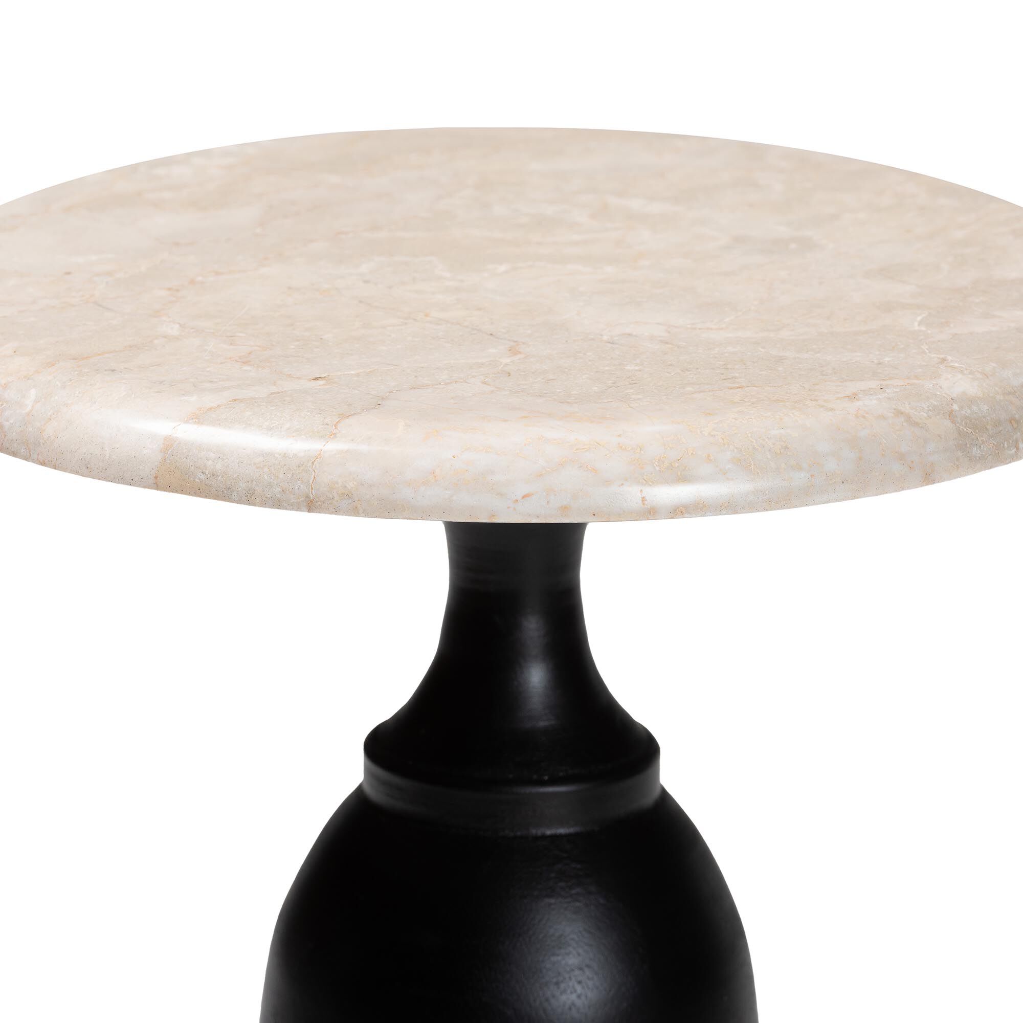 Perlita End Table with Marble Stone Top, GREY, alternate image number 2