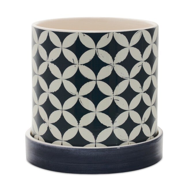 Container (Set of 2) 4.5 inchesD x 4.25 inchesH, 5.25 inchesD x 5.25 inchesH Dolomite, BLUE/WHITE, alternate image number null
