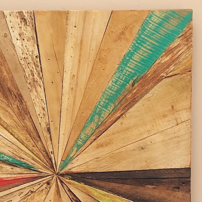 Brown Rustic Abstract Teak Wood Wall Decor Wall Decor, , alternate image number 3