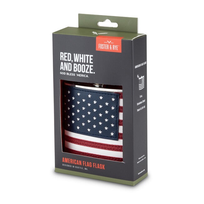 American Stainless Steel Flag Beverage Flask, , alternate image number null