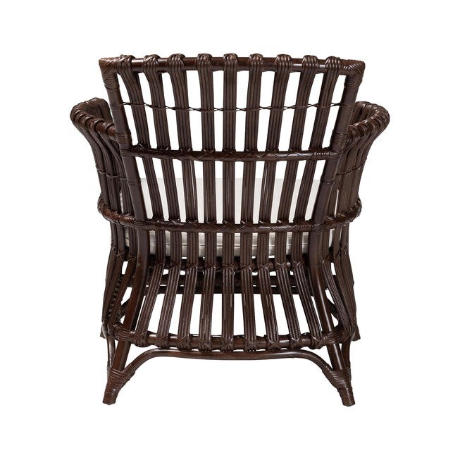 Brooklyn Bohemian Very Dark Brown Rattan Arm Chair, DARK BROWN, alternate image number null