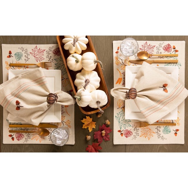 Harvest Pumpkin Napkin Ring, Set of 6, , on-hover image number null