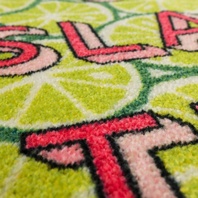 On Island Time Lime Green Kitchen Rug, , alternate image number 3
