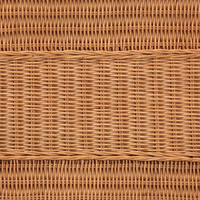 Minahasa Bohemian Light Honey Braided Rattan Side Table, LIGHT, alternate image number null