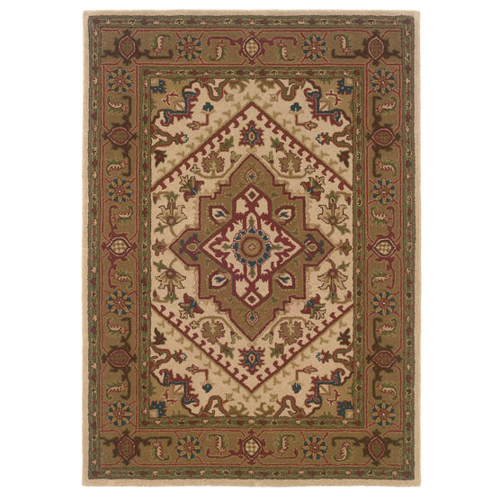 Trio Traditional Ivory 5'X7' Area Rug, IVORY, hi-res image number null