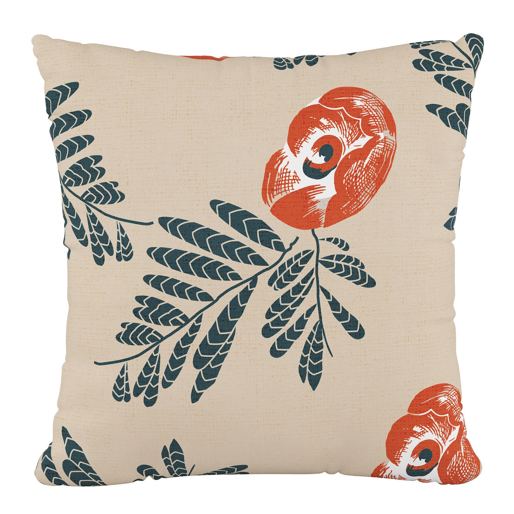 18 inches Decorative Pillow, ORANGE, hi-res image number 0