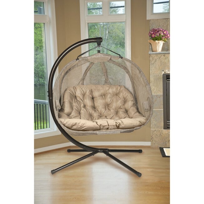 Hanging Pumpkin Patio Chair - Bark, , on-hover image number 1