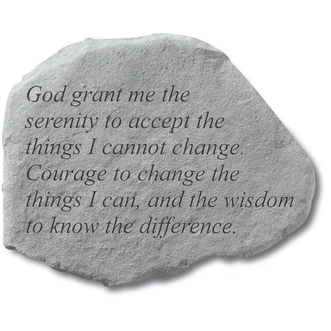 God Grant Me The Serenity Garden Accent Stone, GREY, hi-res image number null