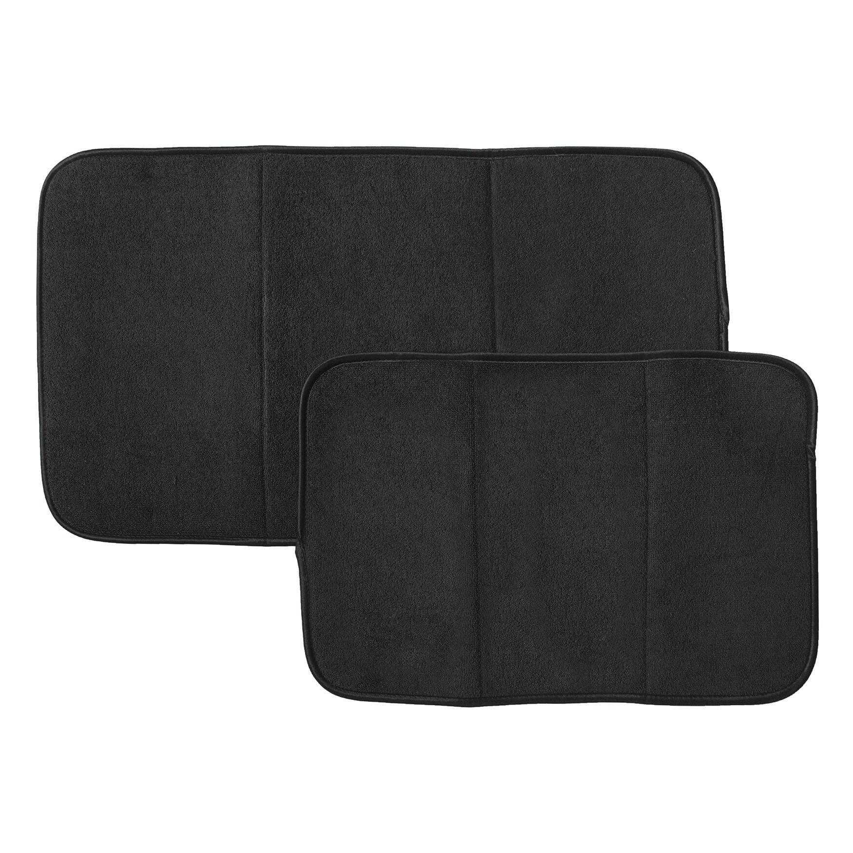 Dish Drying Mats, Set Of 2, BLACK, hi-res image number 0