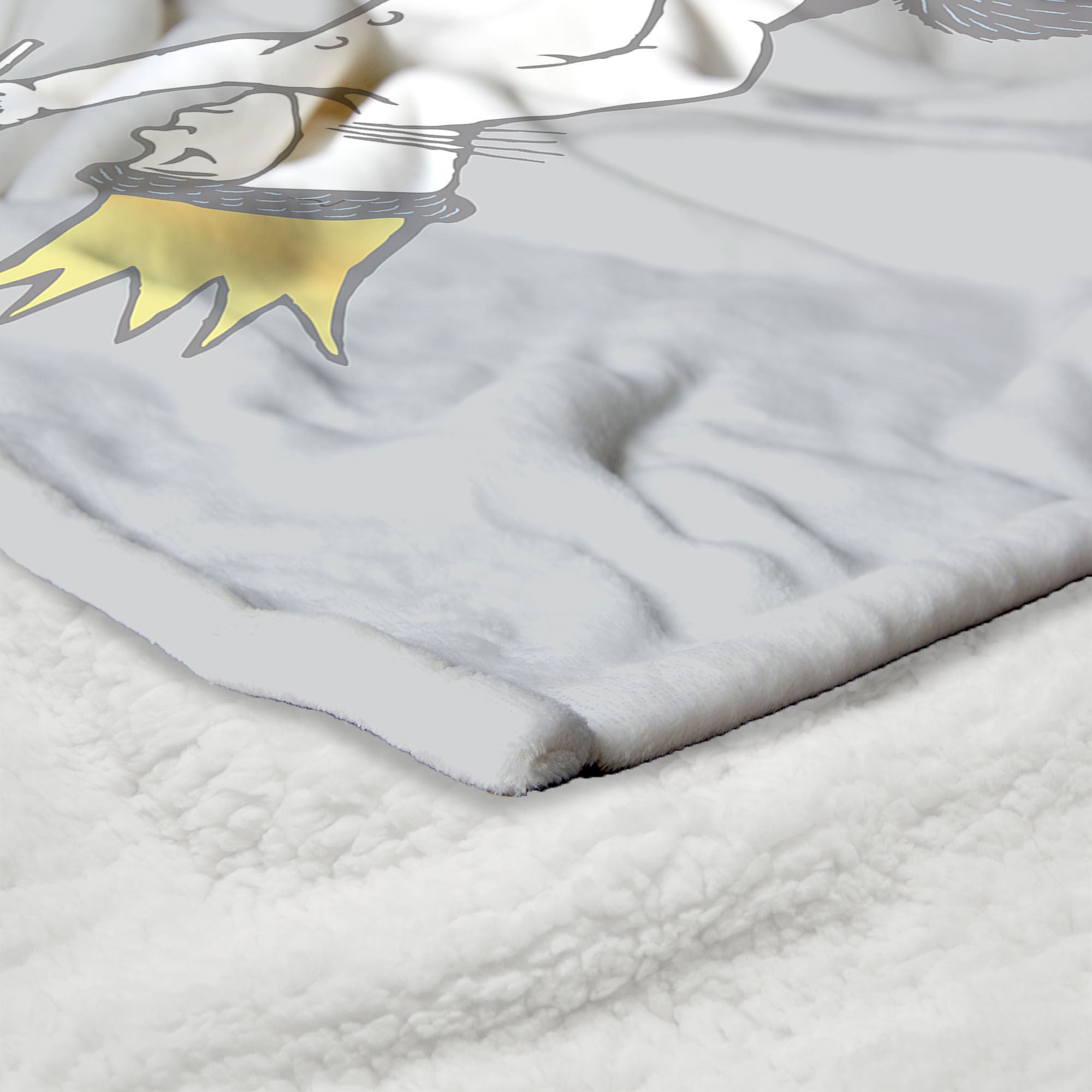 Warner Bros. Where the Wild Things Are King of All Silk Touch Sherpa Throw Blanket 50x60 Inches, GRAY, alternate image number 4