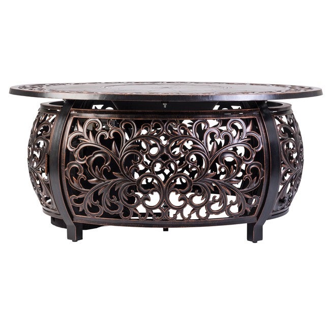 Toulon Oval Cast Aluminum LPG Fire Pit, , alternate image number 4