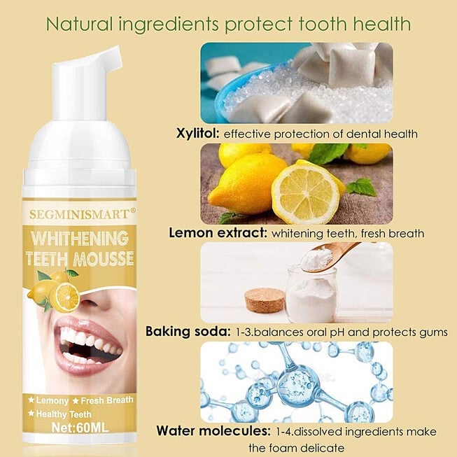 Total White Foam Toothpaste Lemon Flavored Oral Care, , alternate image number null