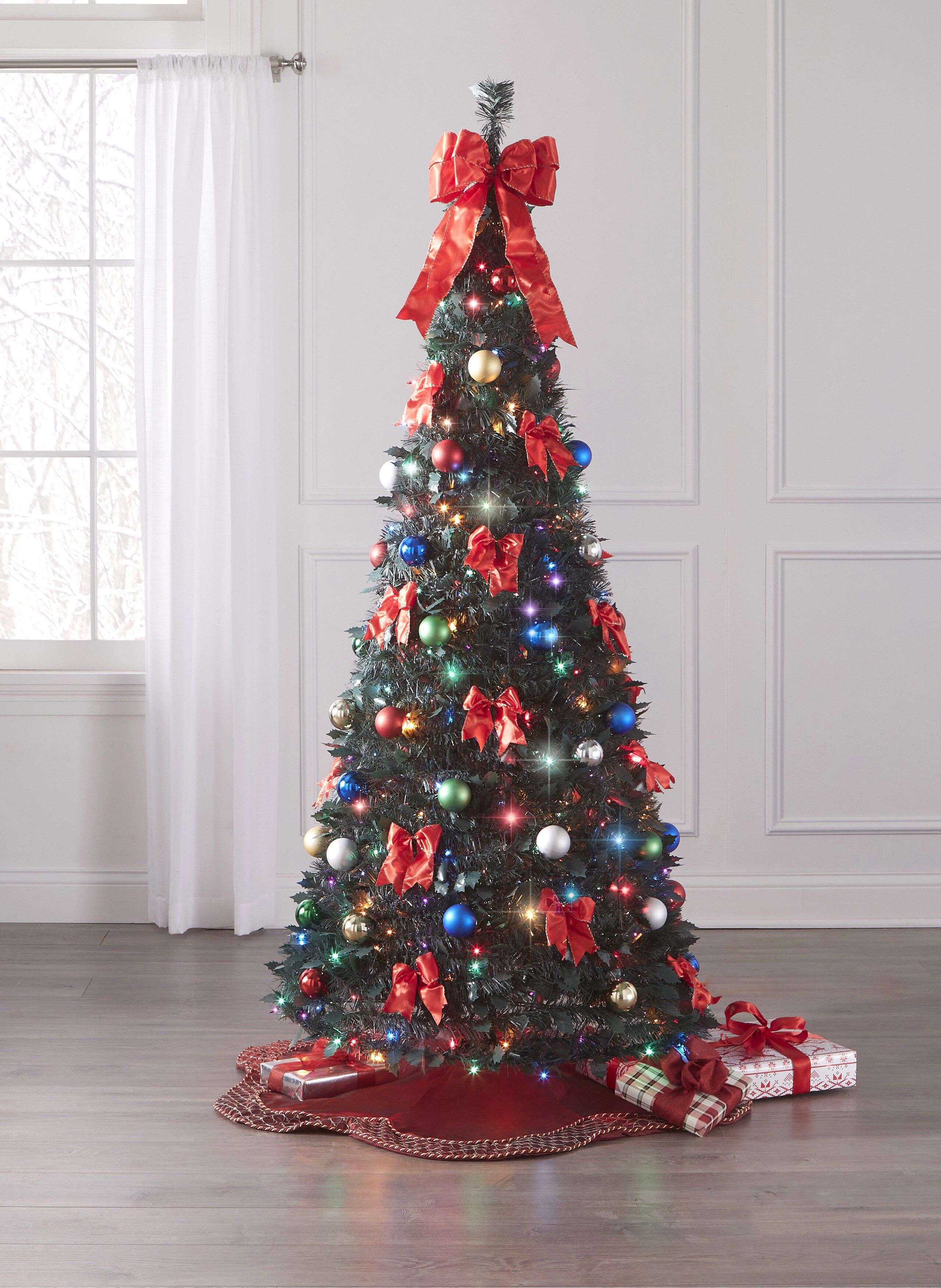 Fully Decorated Pre-Lit 6 Ft. Pop-Up Christmas Tree