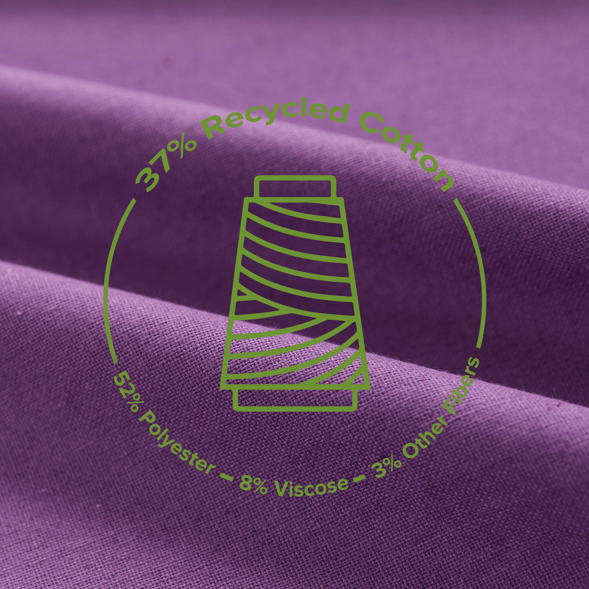 Recycled Cotton Blend Ruffle Tie Top Curtain Pair, PURPLE, alternate image number 3