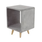 Grey Fiber Clay Industrial Outdoor Accent Table, GREY, hi-res image number null