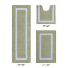 Hotel Collectionis Bath Mat Rug 3 Piece Set (20" x 20" | 21" x 34" | 20" x 60"), SAGE WHITE, hi-res image number null