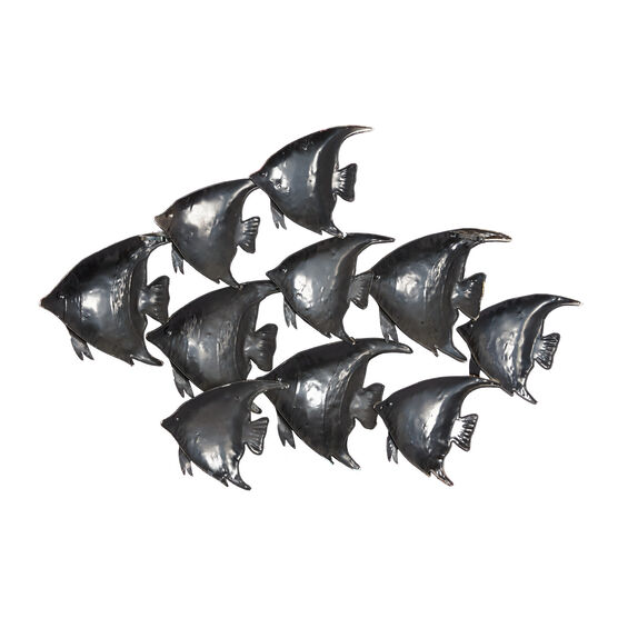 Multi Colored Metal Coastal Fish Wall Decor, , on-hover image number null