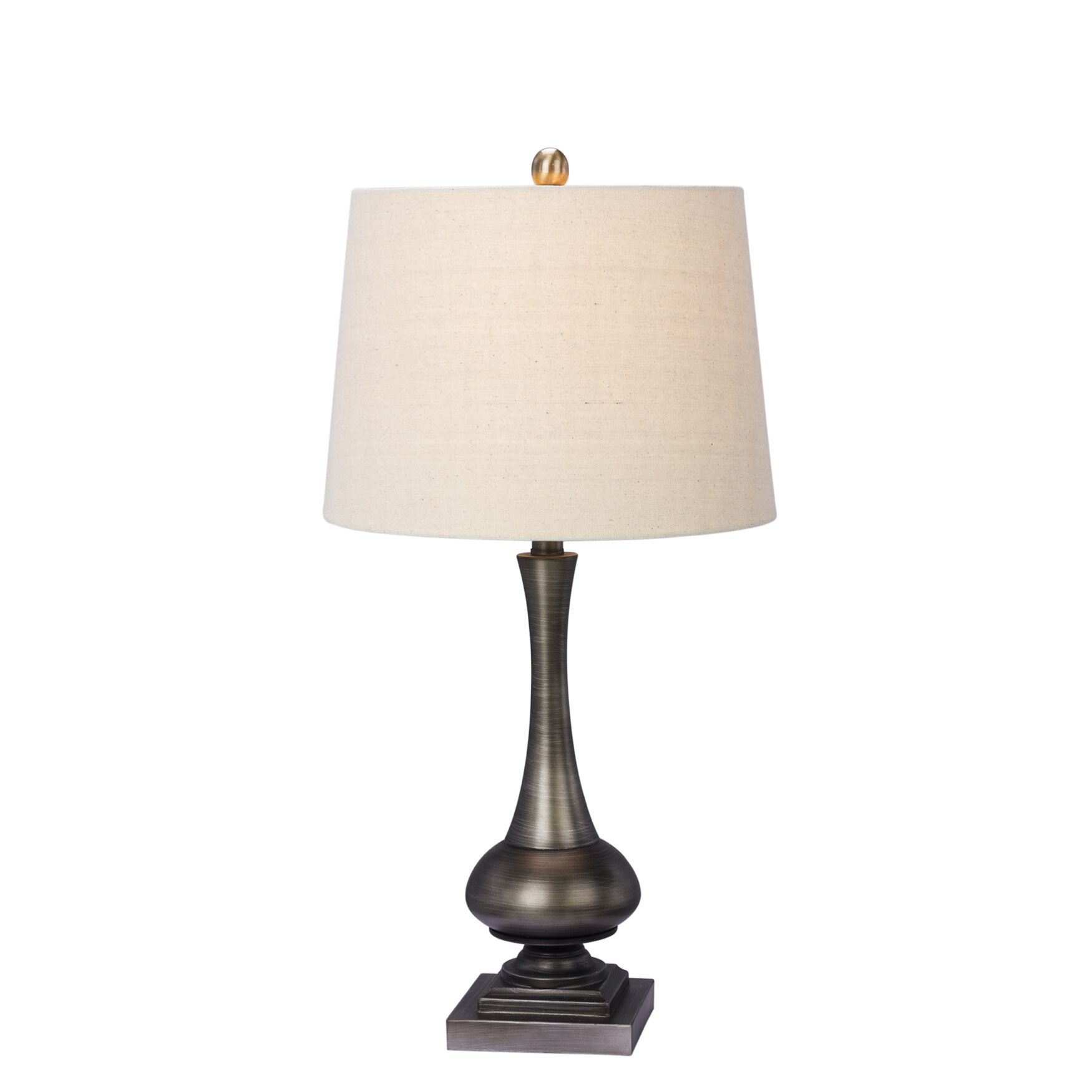 28 inches Silver Metal Table Lamp, , on-hover image number 1