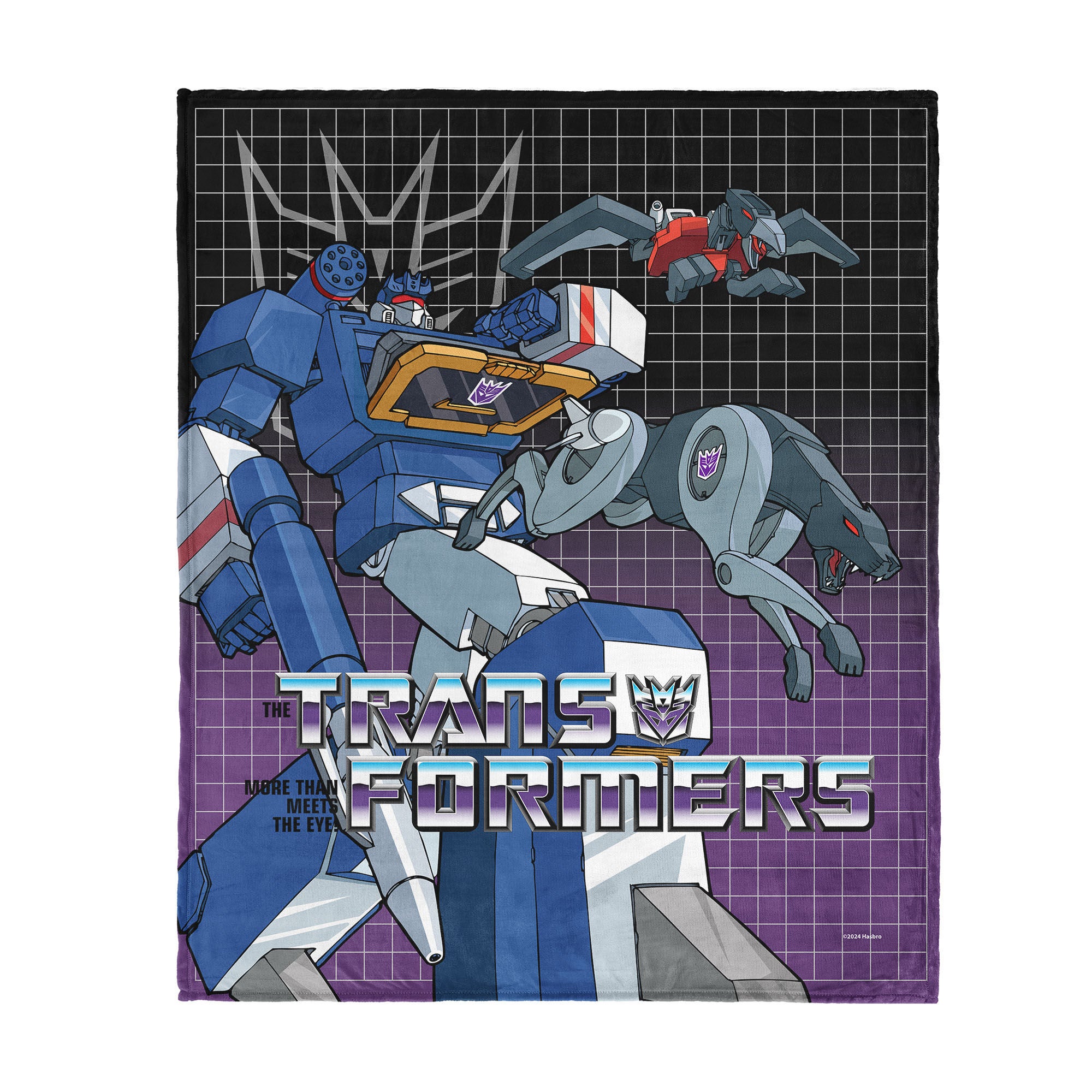 Hasbro Transformers G1 Grid Soundwave Silk Touch Throw Blanket 40X50 Inches, TRANSFORMERS, hi-res image number 0