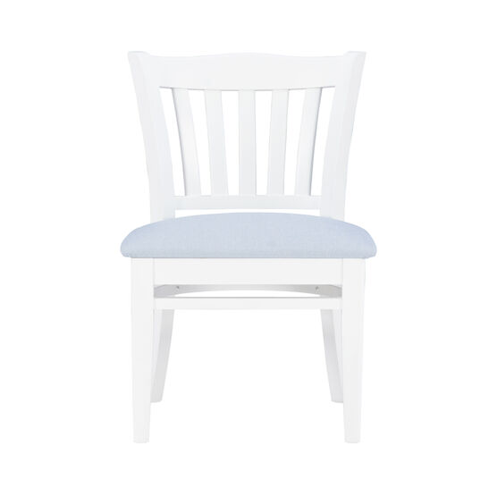 Lottie Side Chair White Upholstered Set of 2, , alternate image number null
