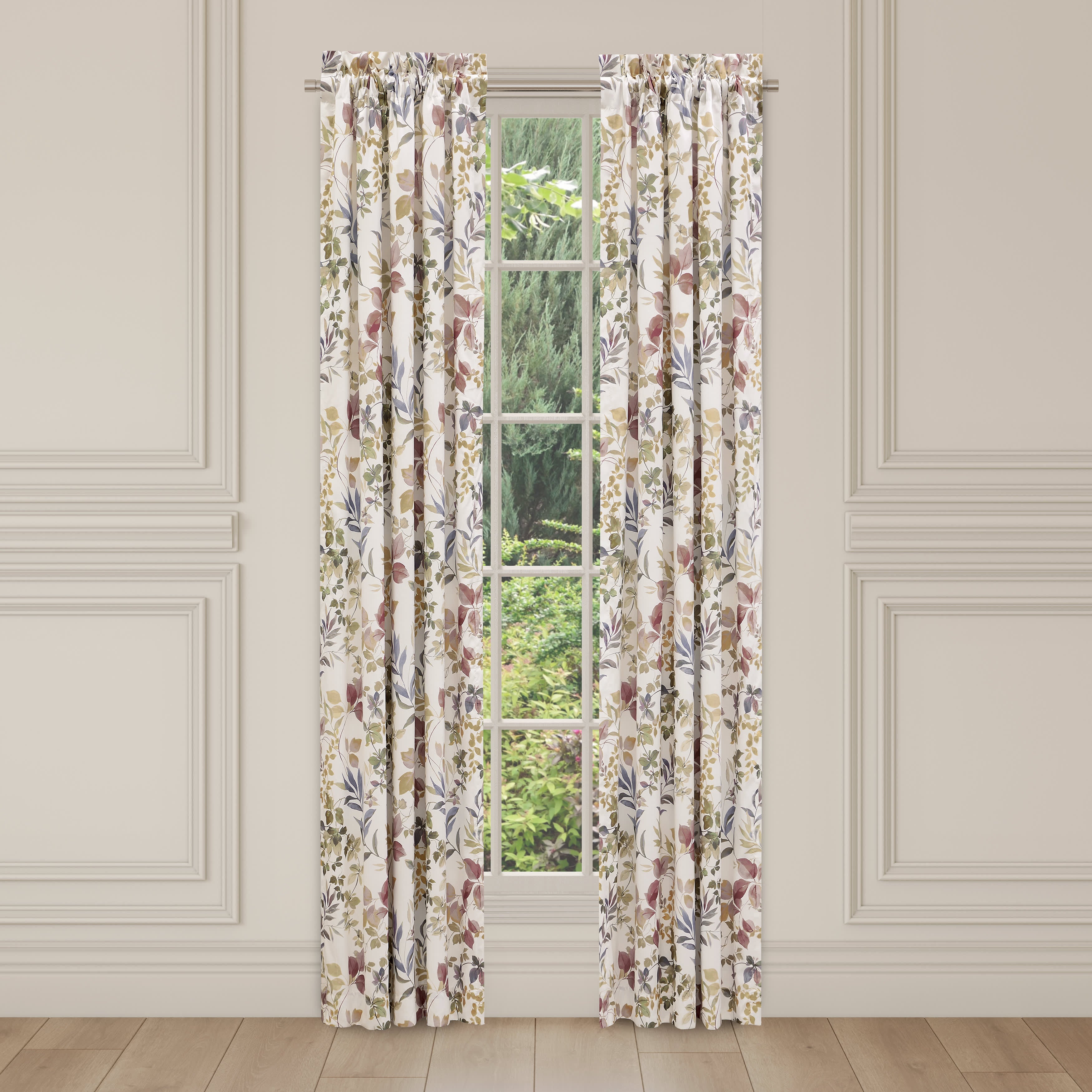 Rosewood 84 Inch Window Panel Pair, ROSE, hi-res image number 0