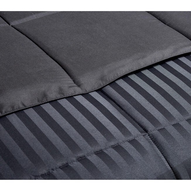 Kathy Ireland 3-PC Reversible Down Alternative Comforter, Black, , alternate image number null