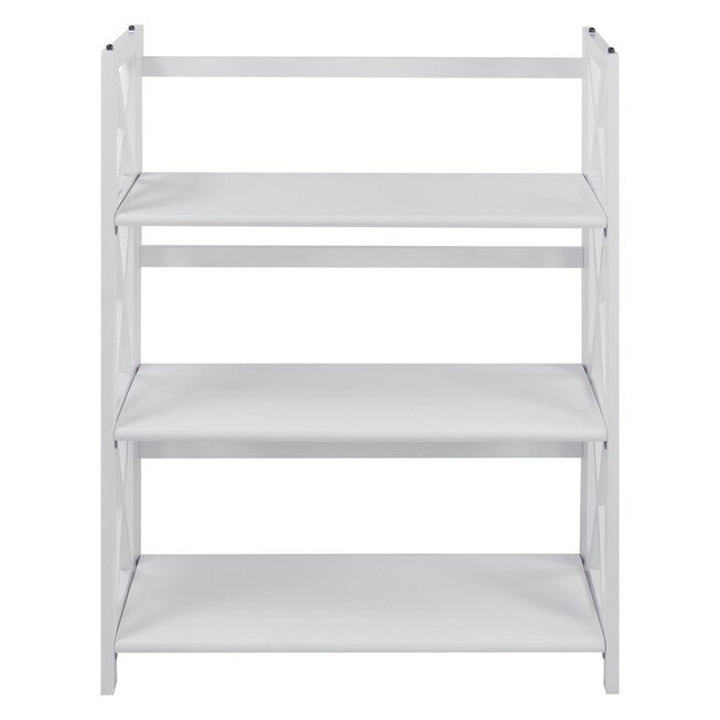 Montego 3-Shelf Folding Bookcase - White, , on-hover image number 1